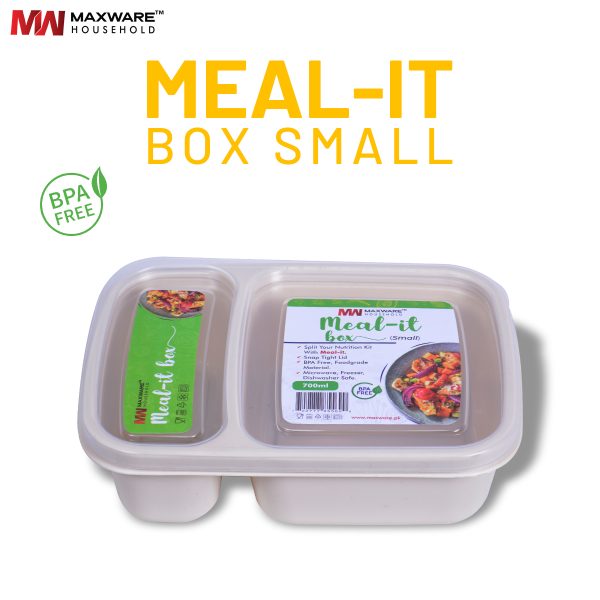 ( 1 Piece ) Meal It Lunch Box Small – 700 Ml With Two Portions | Best Quality Lunch Box ( Random Color )