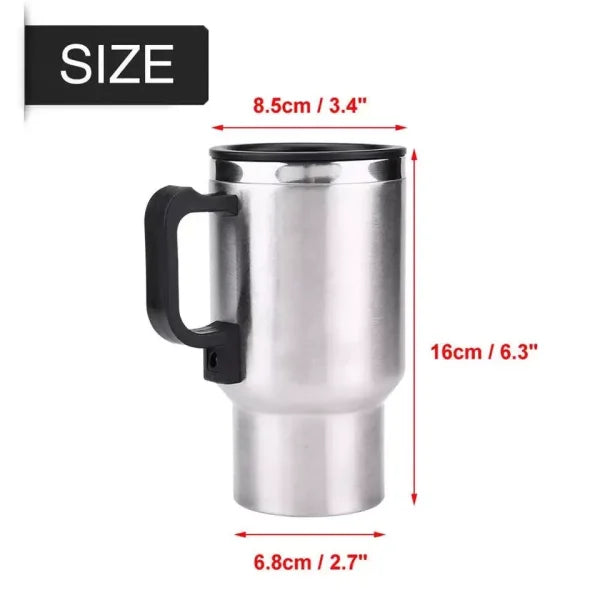 12 Volts 450 Ml Heated Travel Mug Coffee /tea/soup Cup Car Charging Electric Kettle