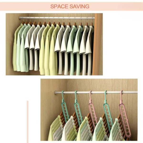 9 Hole Hangers Wardrobe Organizers Space Saving Sturdy Plastic Hangers For Home Essentials For Wardrobe