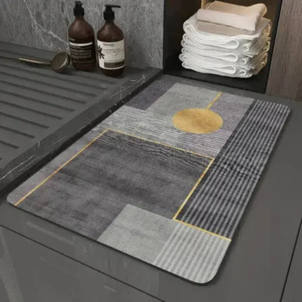 Anti-slip Water-absorbent Mat – Quick-drying Rug Door Mat For Bathroom & Kitchen (random Design )