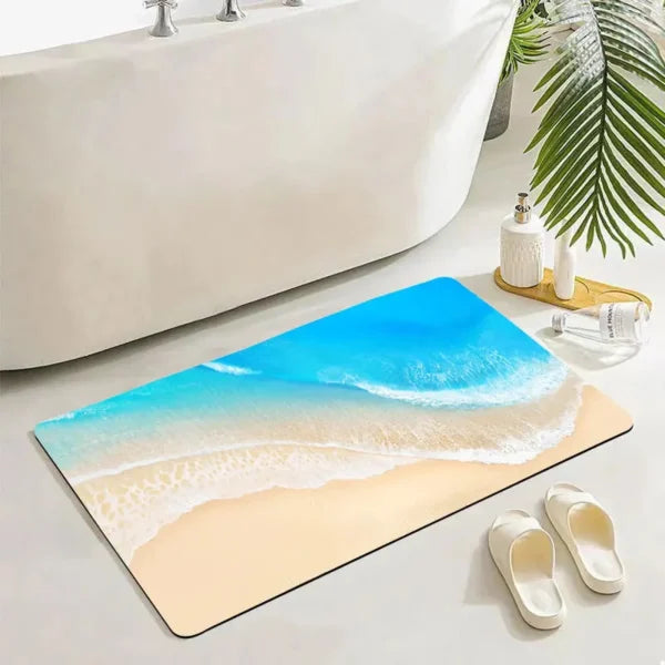 Anti-slip Water-absorbent Mat – Quick-drying Rug Door Mat For Bathroom & Kitchen (random Design )