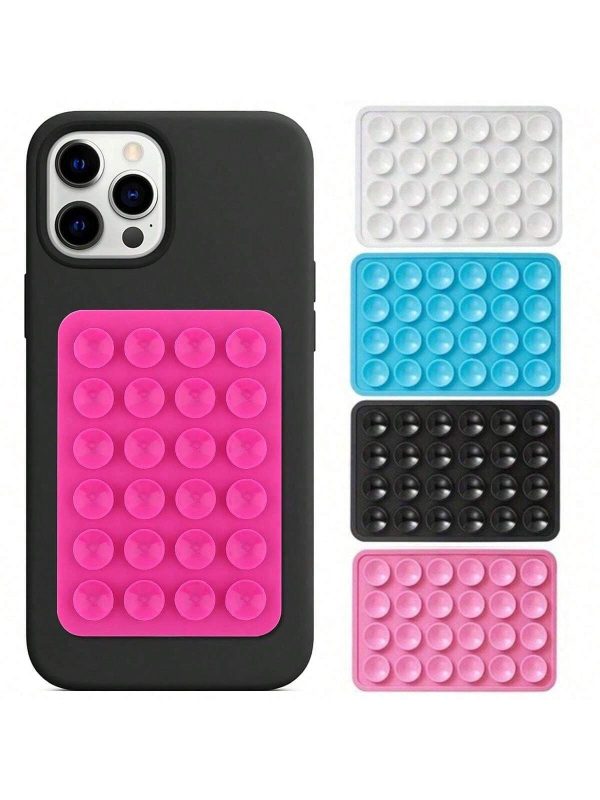 Double Sided Suction Cups Cell Phone Holder Universal Bubble Gripper Silicone Pad (random Colour)