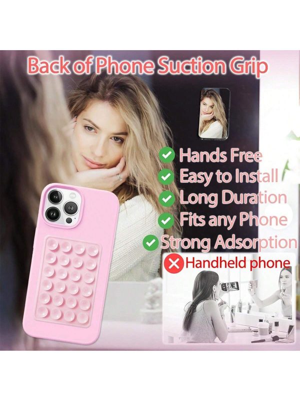 Double Sided Suction Cups Cell Phone Holder Universal Bubble Gripper Silicone Pad (random Colour)