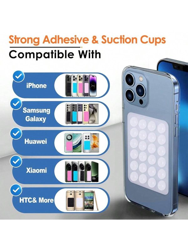 Double Sided Suction Cups Cell Phone Holder Universal Bubble Gripper Silicone Pad (random Colour)