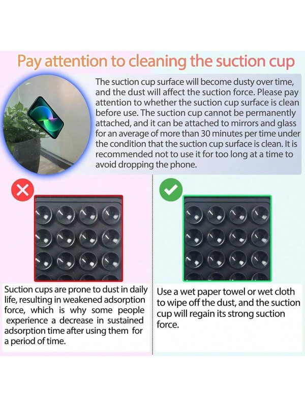 Double Sided Suction Cups Cell Phone Holder Universal Bubble Gripper Silicone Pad (random Colour)