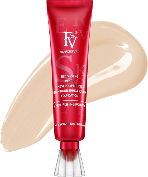 Fv Waterproof Foundation With Medium Coverage, Oil-free & Long Lasting, Matte Foundation For Oily/normal Skin, Forever Liquid Makeup Foundation For Face, Natural Beige 30g