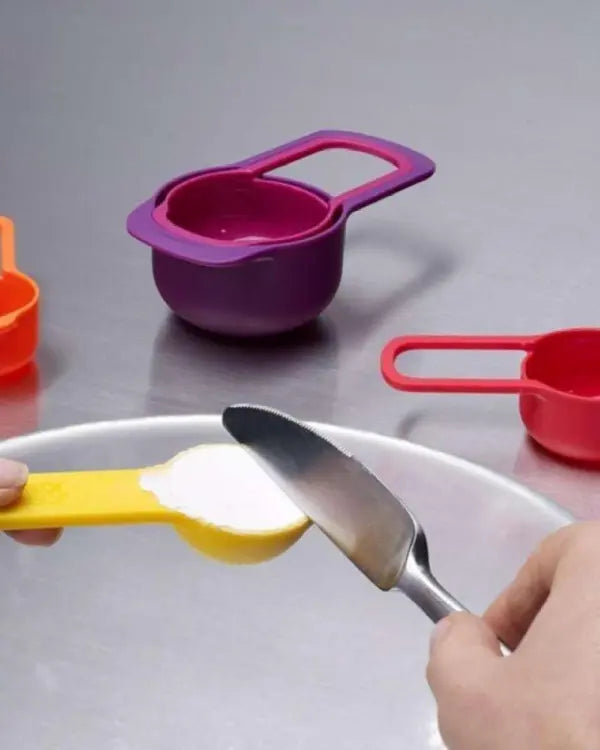 Multi Color Measuring Cup And Spoon Set – 6pcs (random Colors)