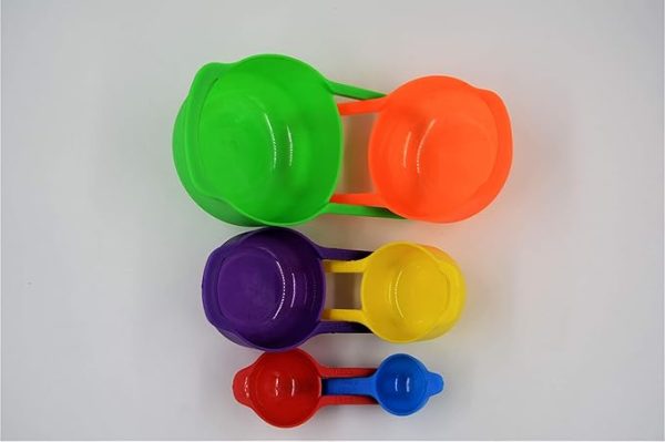 Multi Color Measuring Cup And Spoon Set – 6pcs (random Colors)