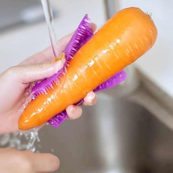 (Pack of 2) Multipurpose Vegetable Peeler Fruit And Vegetable Cleaning Brush (random Color)