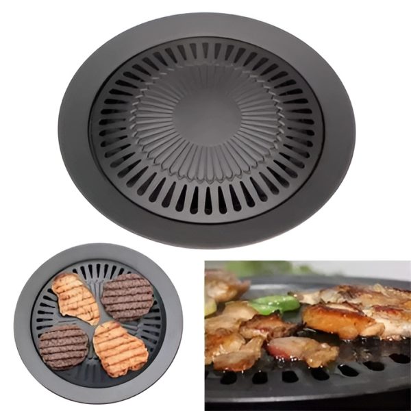 Non Stick Bbq Grill Frying Pan Non-stick Korean Traditional Cast Iron Grill Pan – 32cm