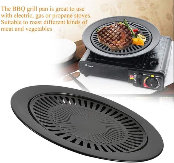 Non Stick Bbq Grill Frying Pan Non-stick Korean Traditional Cast Iron Grill Pan – 32cm