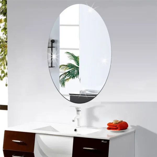 Oval Bathroom House Mirror Acrylic Wall Stickers 200×300 (pack of 2)