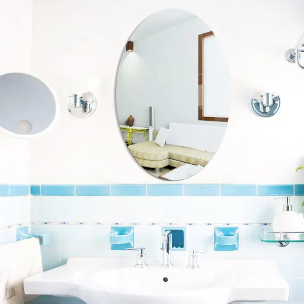 Oval Bathroom House Mirror Acrylic Wall Stickers 200×300 (pack of 2)