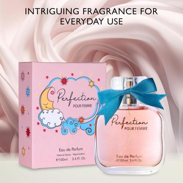 Perfection For Women Eau De Parfum- Floral & Fruity Accord – Aromatic, Green Scent With Almond Milk With Woody Base – Casual Wear Fragrance – Elegant 100ml Bottle Gift For Any Feminine Women