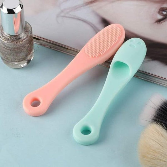 Silicone Facial Finger Nose Brush Face Cleaner Blackhead Remover (pack Of 2) (random Color)