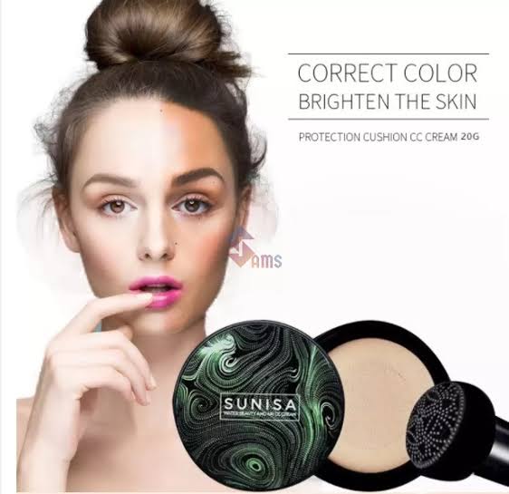 Sunisa Foundation 3 In 1 Air Cushion Bb And Cc Cream Foundation Waterproof Mushroom Head Air Cushion Bb Cream Liquid Foundations Cc Cream